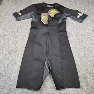 Kutting Weight Neoprene Sauna Suit Short Sleeve Bodysuit Black Small KWsuitS